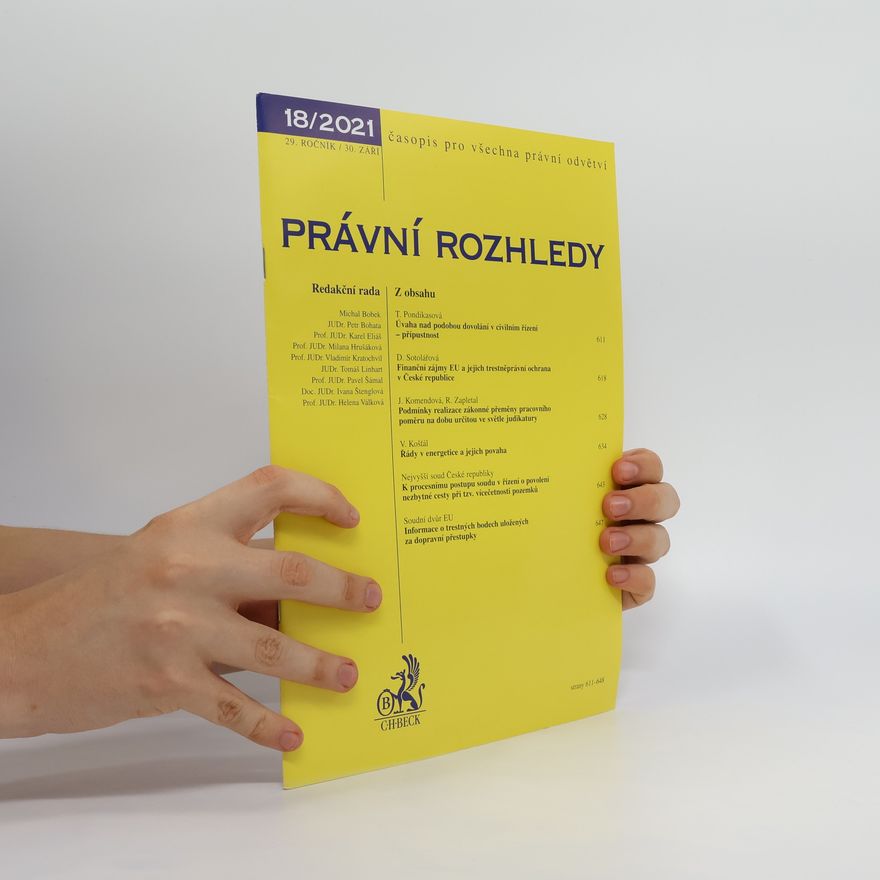 Kolektiv autorů Právní rozhledy 18/2021