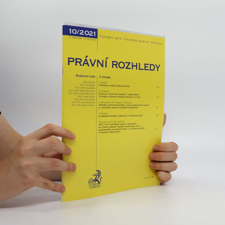 Kolektiv autorů Právní rozhledy 10/2021
