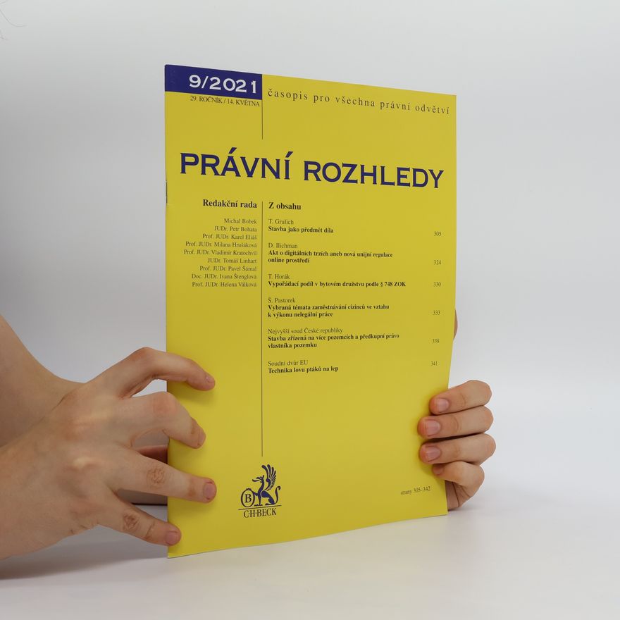 Kolektiv autorů Právní rozhledy, 9/2021