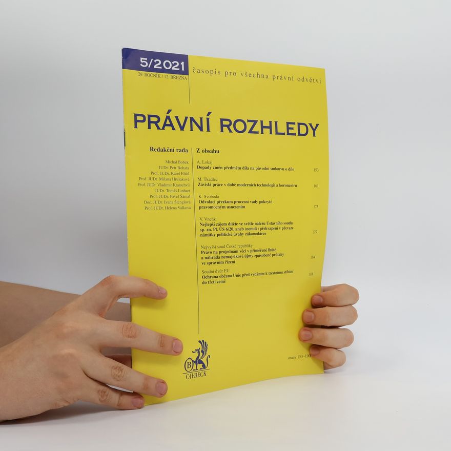 Kolektiv autorů Právní rozhledy 5/2021