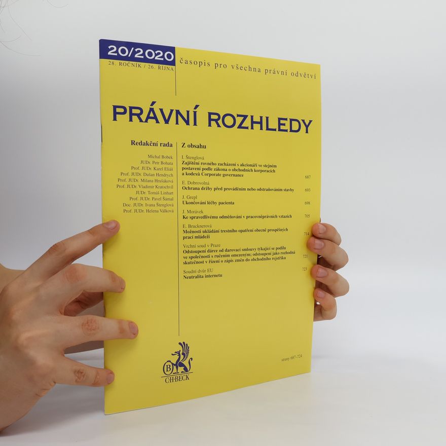 Kolektiv autorů Právní rozhledy 20/2020