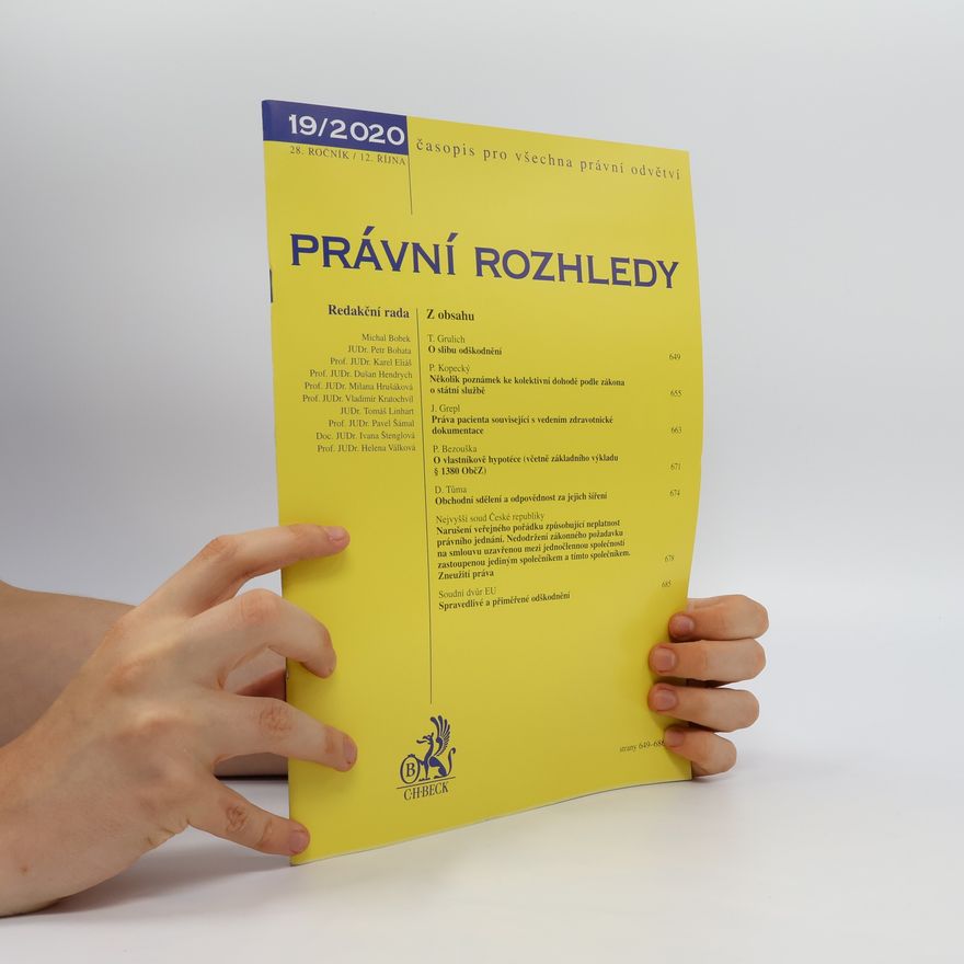Kolektiv autorů Právní rozhledy 19/2020