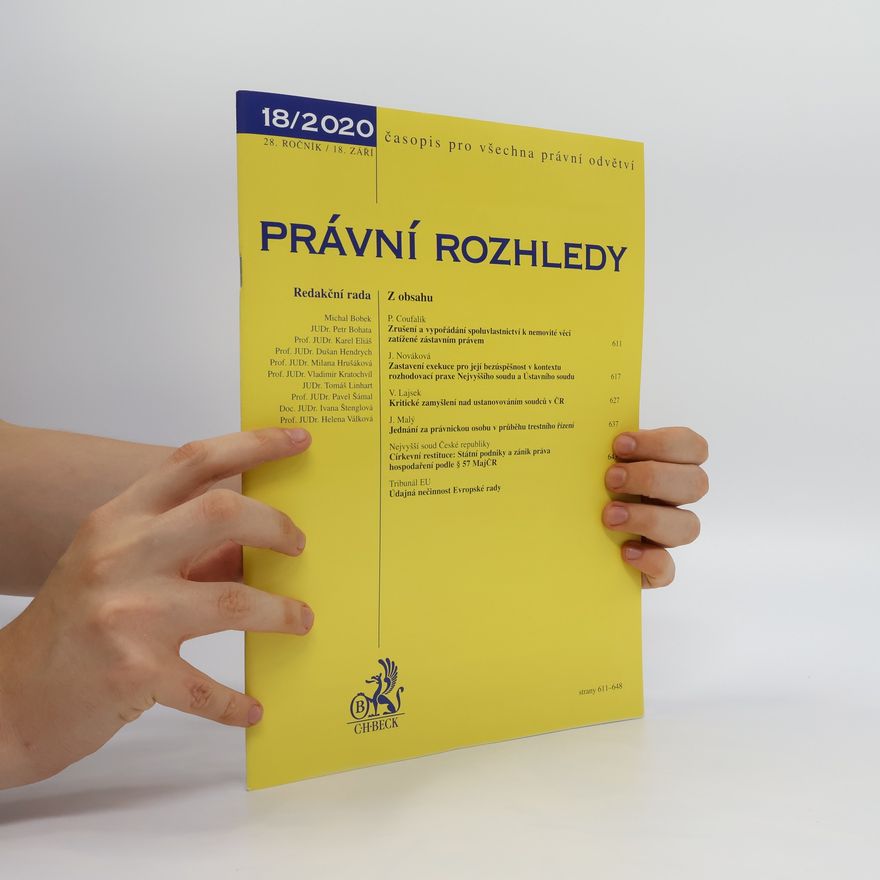 Kolektiv autorů Právní rozhledy 18/2020