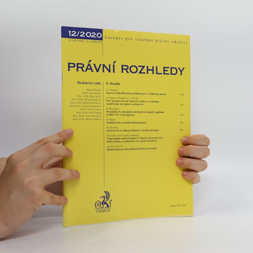 Kolektiv autorů Právní rozhledy 12/2020