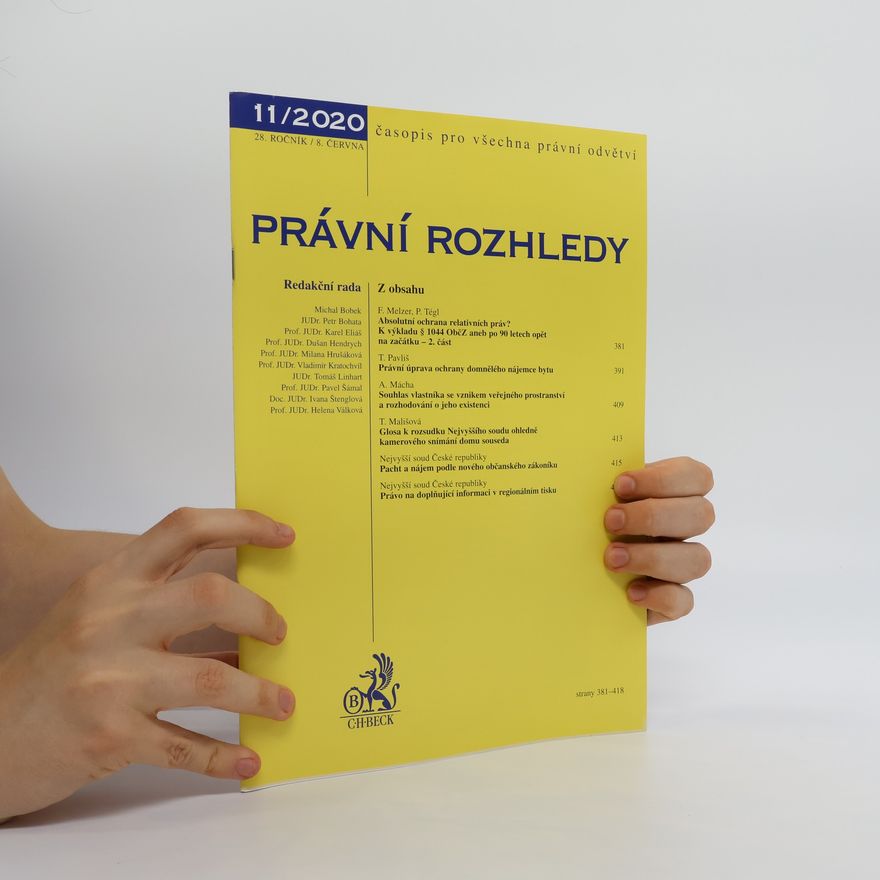 Kolektiv autorů Právní rozhledy 11/2020
