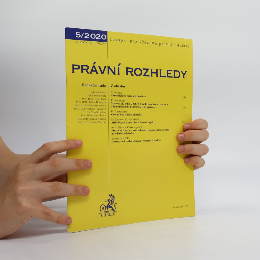 Kolektiv autorů Právní rozhledy 5/2020