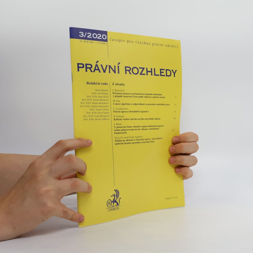 Kolektiv autorů Právní rozhledy 3/2020