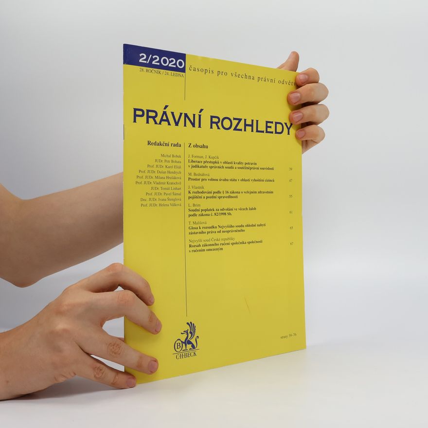 Kolektiv autorů Právní rozhledy 2/2020