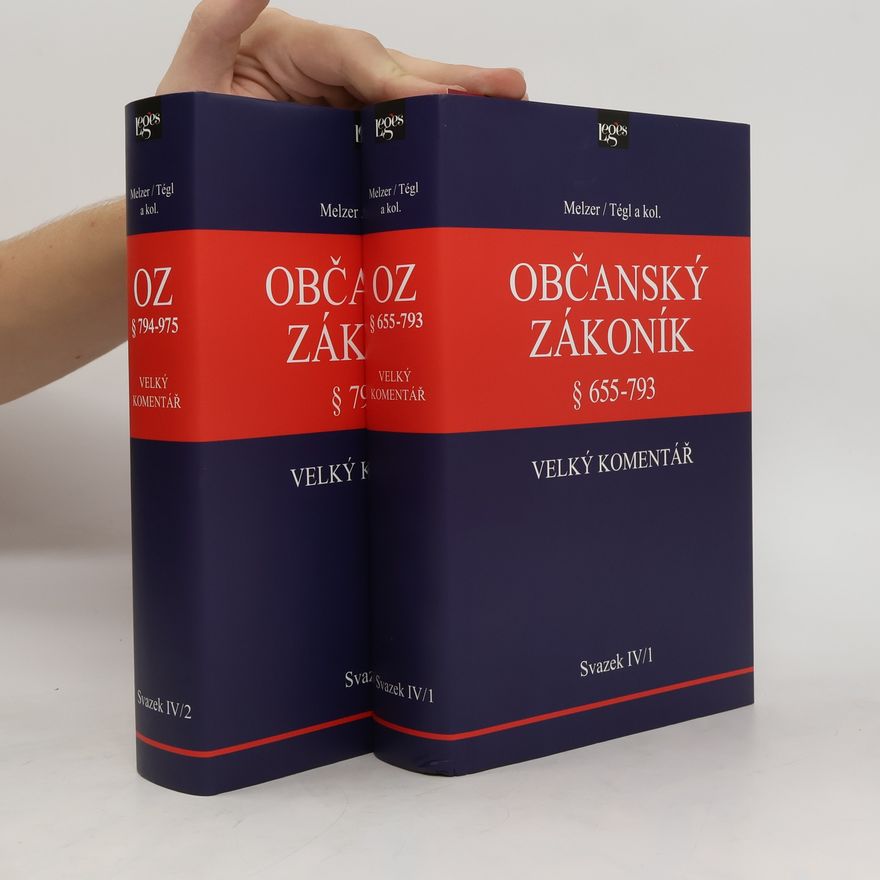 Kolektiv autorů Občanský zákoník: Velký komentář (Svazky IV/1 a IV/2)