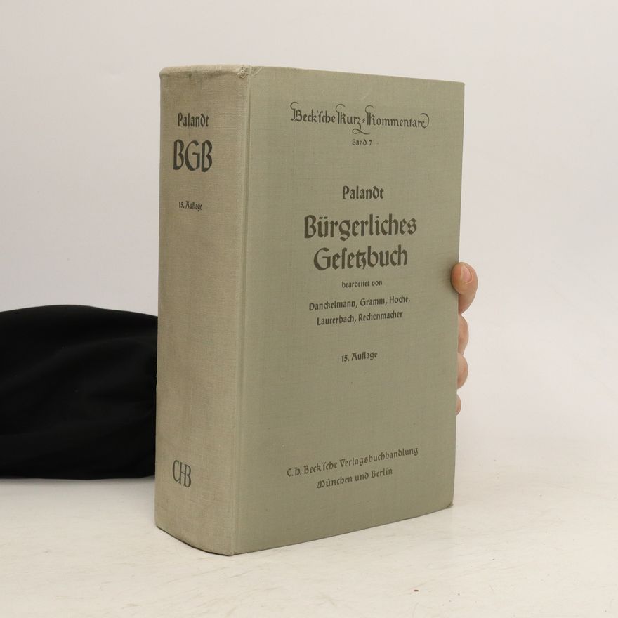 Otto Palandt Bürgerliches Gesetzbuch