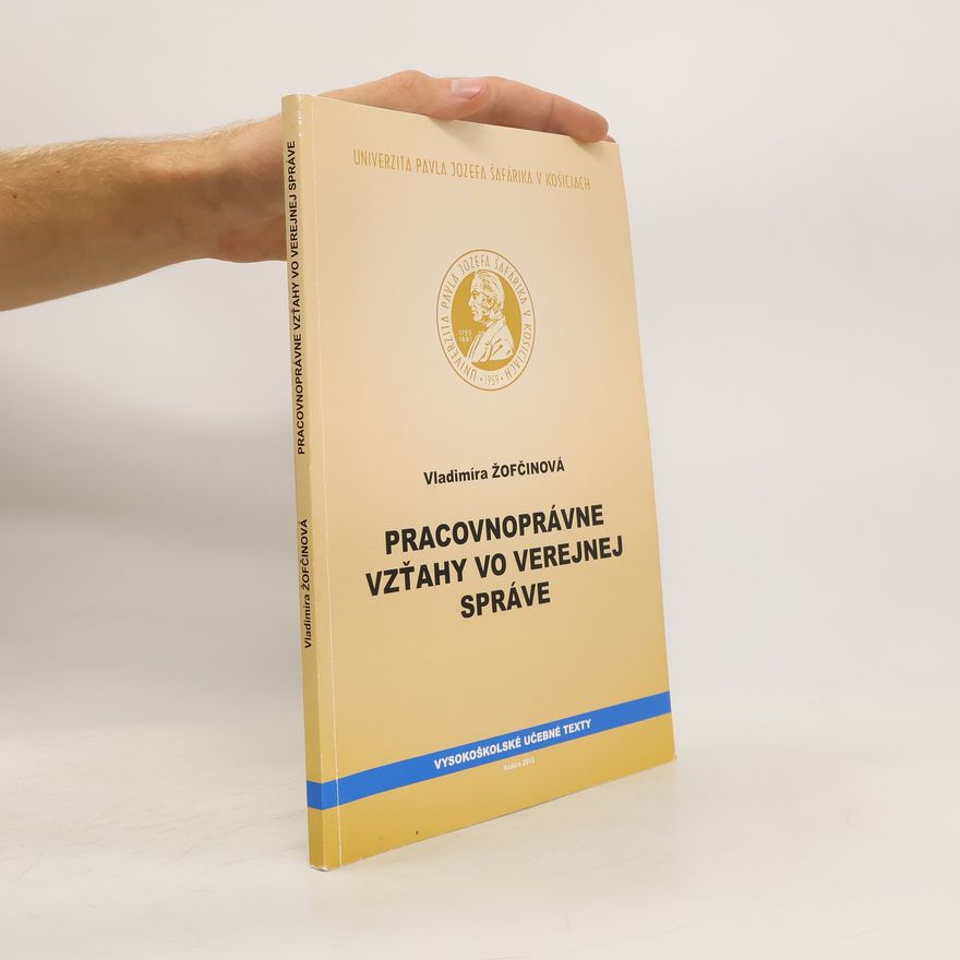 Vladimíra Žofčinová Pracovnoprávne vzťahy vo verejnej správe