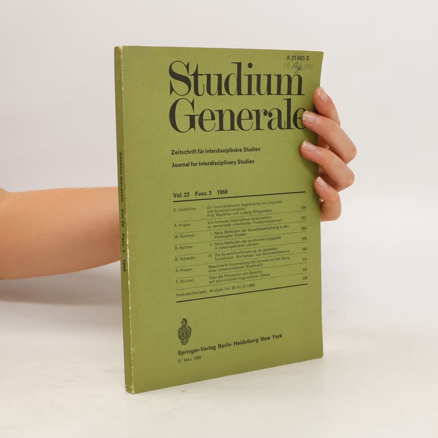 Autorenkollektiv Studium Generale Vol. 22, Fasc. 4