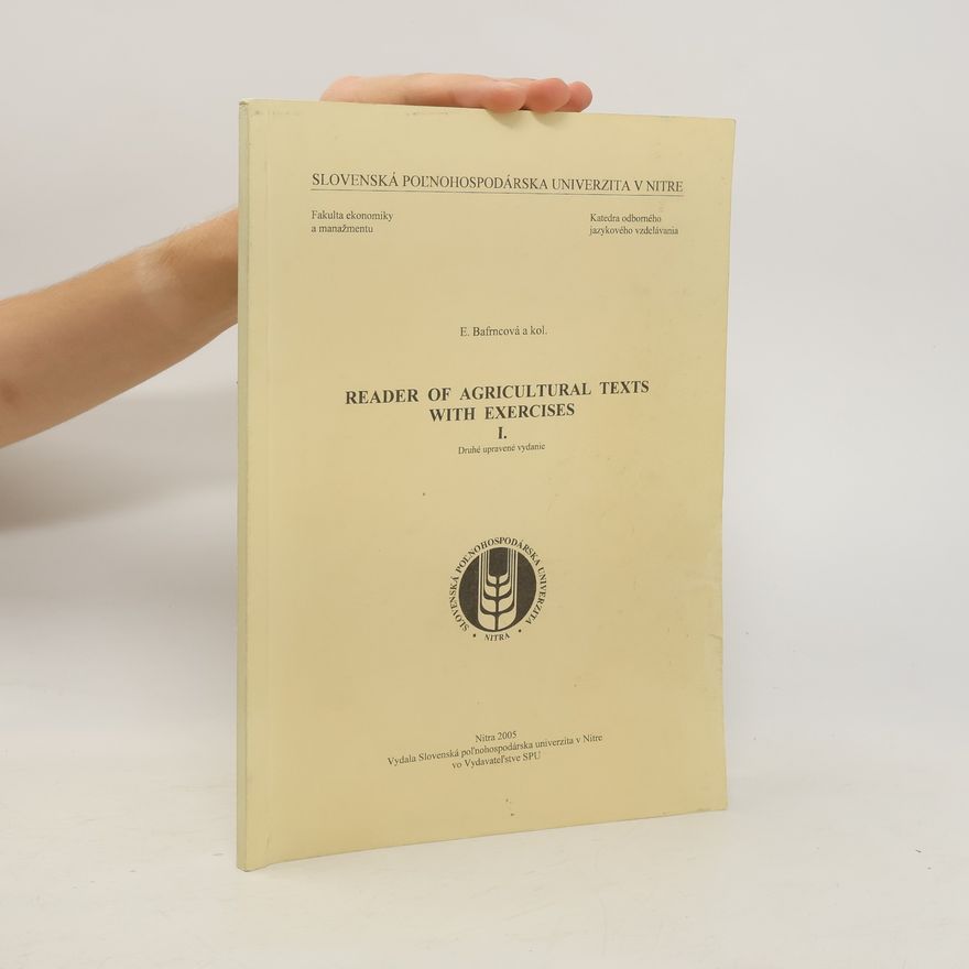 Eva Bafrncová Reader of Agricultural Texts with Exercises I
