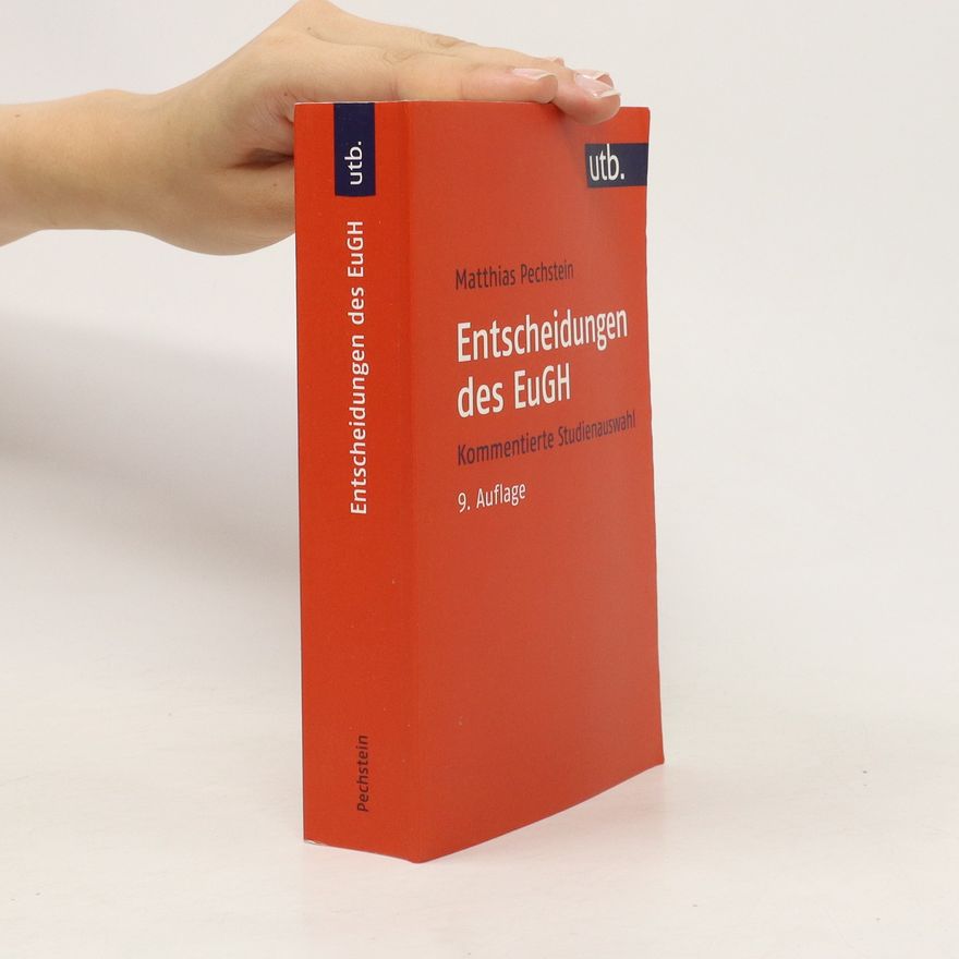 Matthias Pechstein Entscheidungen des EuGH