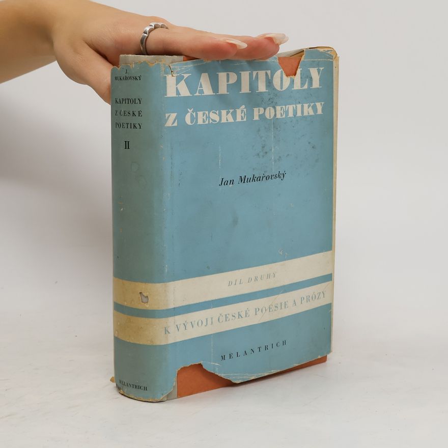Jan Mukařovský Kapitoly z české poetiky 1