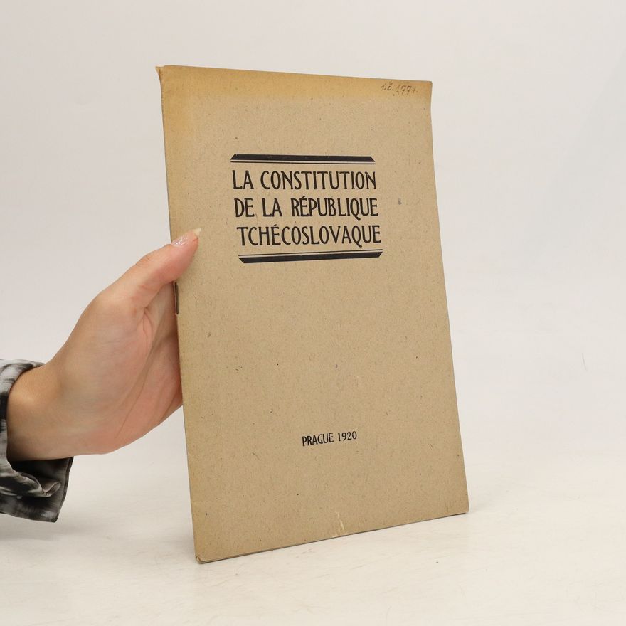 Václav Joachim La Constitution de la République Tchécoslovaque