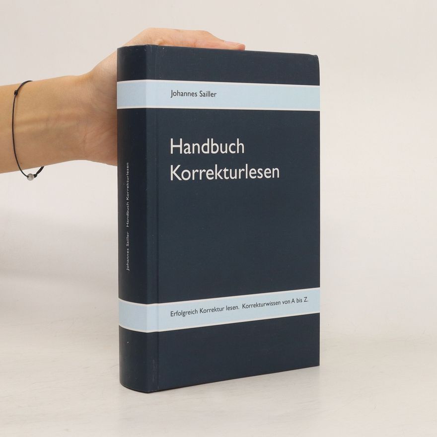 Johannes Sailler Handbuch Korrekturlesen