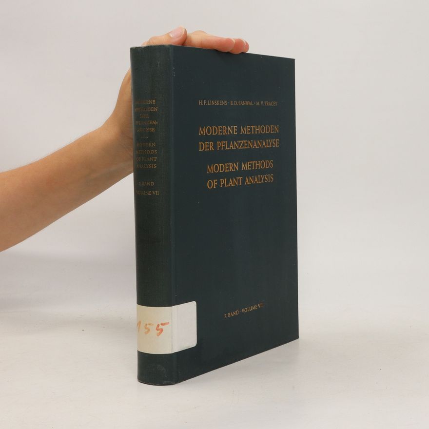 Collectif d'auteurs Moderne Methoden der Pflanzenanalyse. Modern Methods of Plant Analysis 7