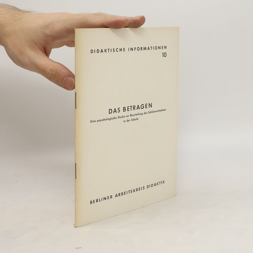 Kolektiv autorů Didaktische Informationen 10 - Das Betragen