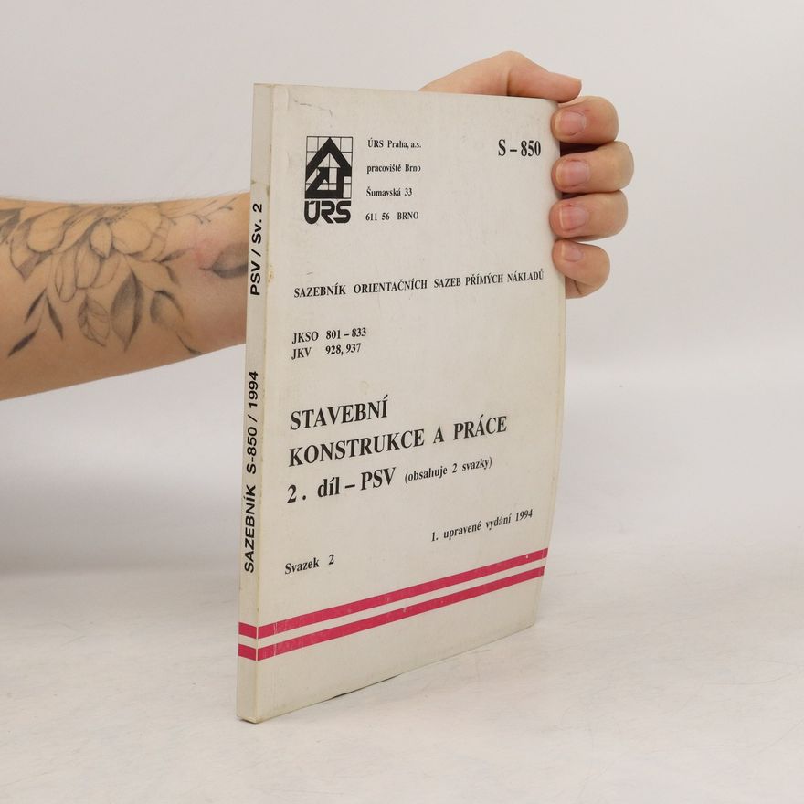 Various authors Stavební konstrukce a práce 2. díl Svazek 2