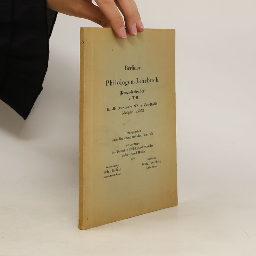 Kolektiv autorů Philologen-Jahrbuch. Kunze Kalender. 2. teil