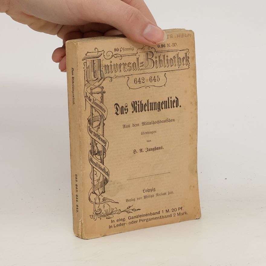 Hermann August Junghans Das Nibelungenlied
