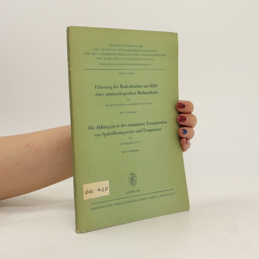 Christian Noack Erfassung der Bodenfeuchte mit Hilfe einer gammaskopischen Meßmethode