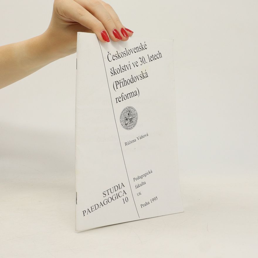 Růžena Váňová Československé školství ve 30. letech