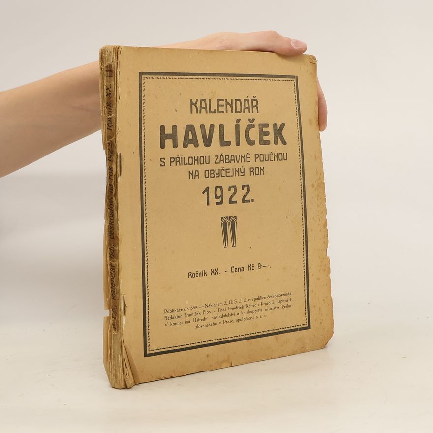 František Flos Kalendář Havlíček s přílohou zábavně poučnou na obyčejný rok 1922
