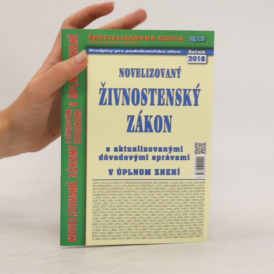 Auteurscollectief Novelizovaný živnostenský zákon 2018