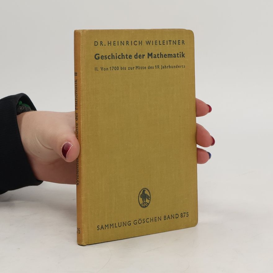 H. Wieleitner Geschichte der Mathematik