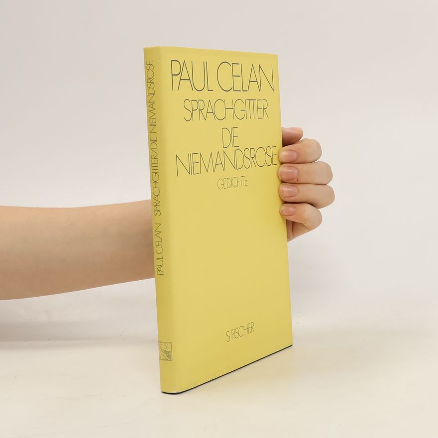 Paul Celan Sprachgitter die Niemandsrose.Gedichte