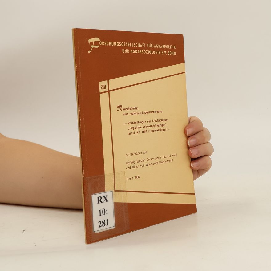 Hartwig Spitzer Raumästhetik, eine regionale Lebensbedingung