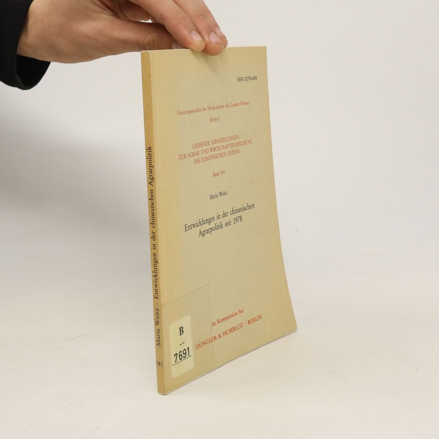 Maria Weitz Entwicklungen in der chinesischen Agrarpolitik seit 1978