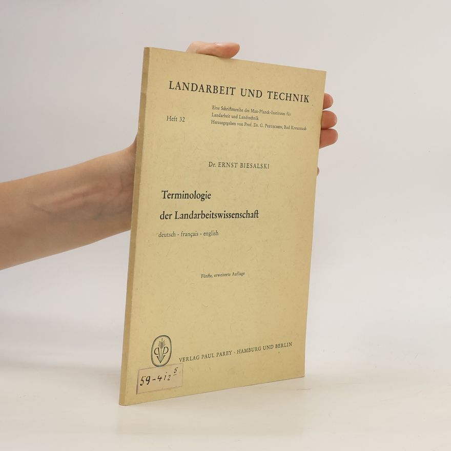 Collectif d'auteurs Landarbeit und Technik. Terminologie der Landarbeitswissenschaft