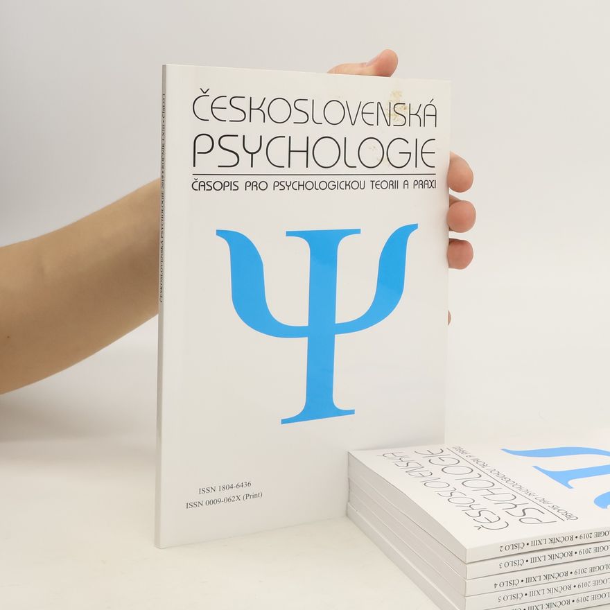 Kolektiv autorů Československá psychologie. Č. 1-6/2019