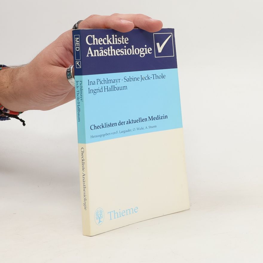 Ina Pichlmayr Checkliste Anästhesiologie