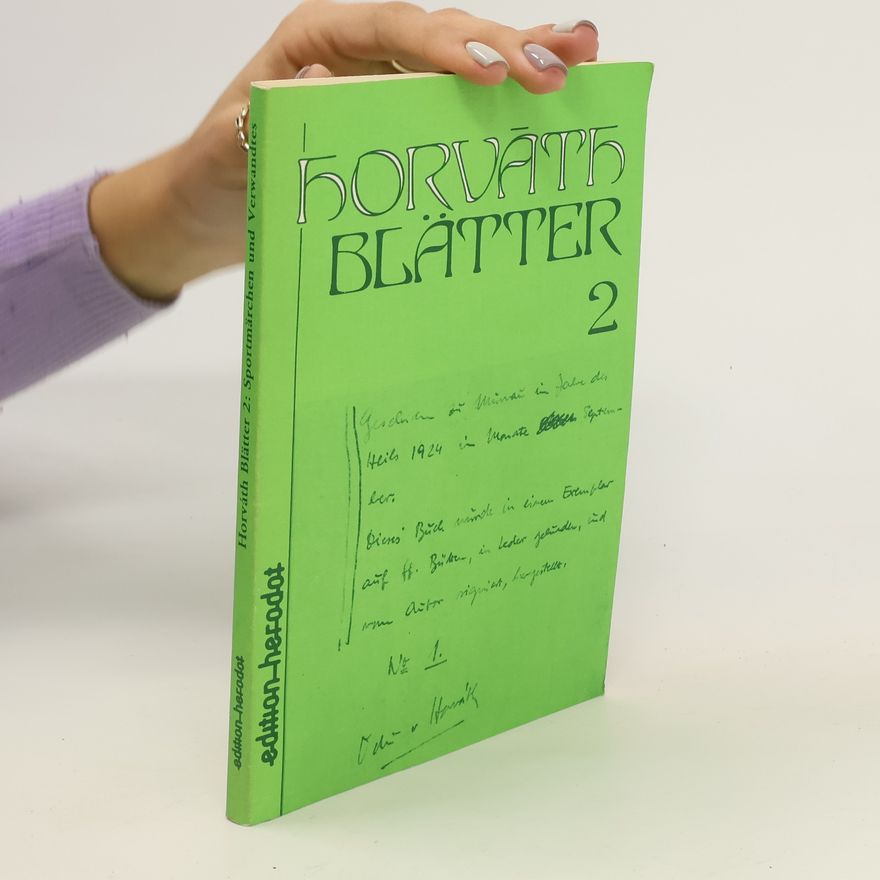 Collectif d'auteurs Horváth Blätter 2