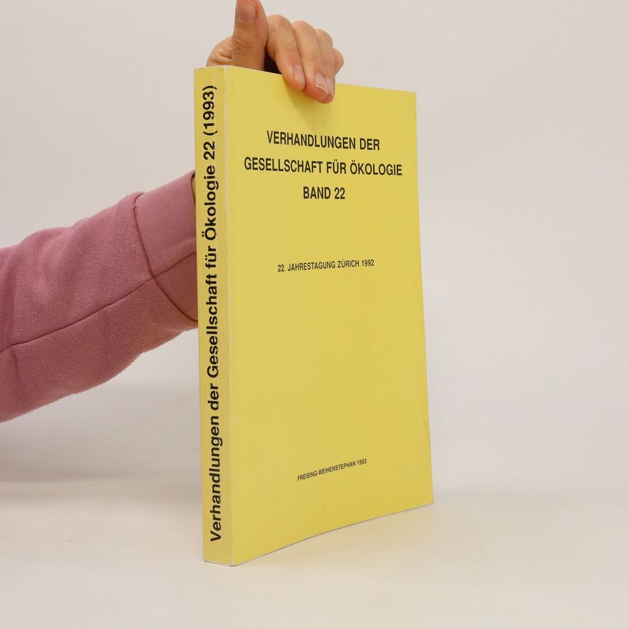 Various authors Verhandlungen der Gesellschaft für Ökologie. Band 22