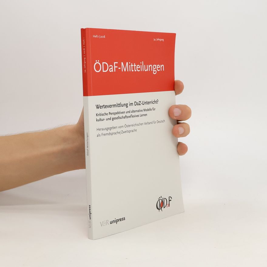 AA.VV. ÖDaF-Mitteilungen. Wertevermittlung im DaZ-Unterricht?