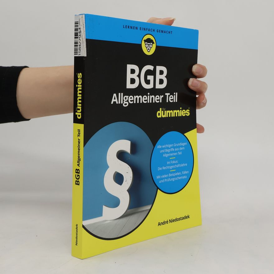 Andre Niedostadek BGB Allgemeiner Teil für Dummies