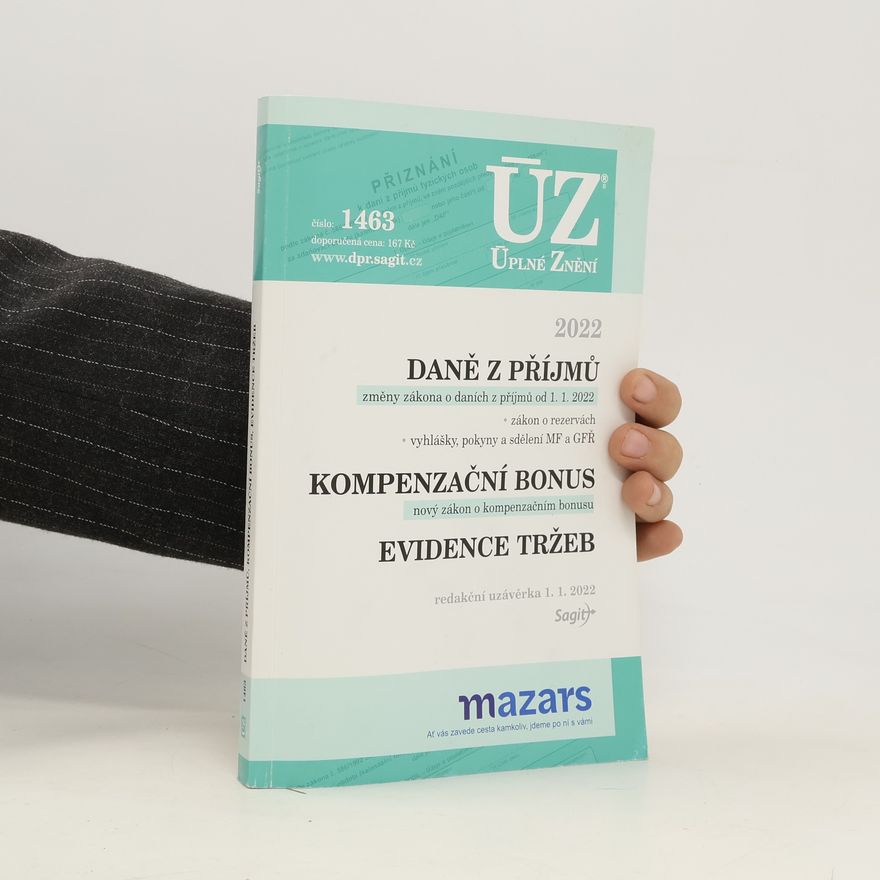 Kolektiv autorů ÚZ č. 1463 (2022). Daně z příjmů. Kompenzační bonus. Evidence tržeb