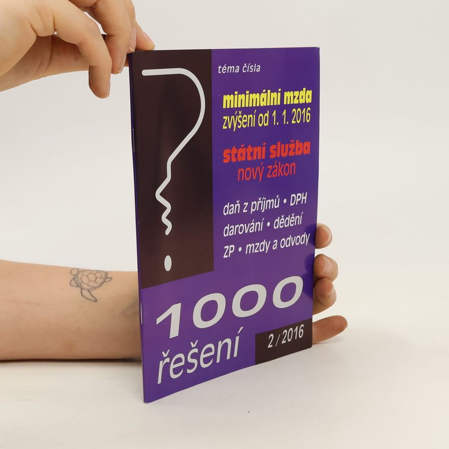 Kolektiv autorů 1000 řešení: Minimální mzda a zvýšení od 1. 1. 2016. Státní služba. Nový zákon