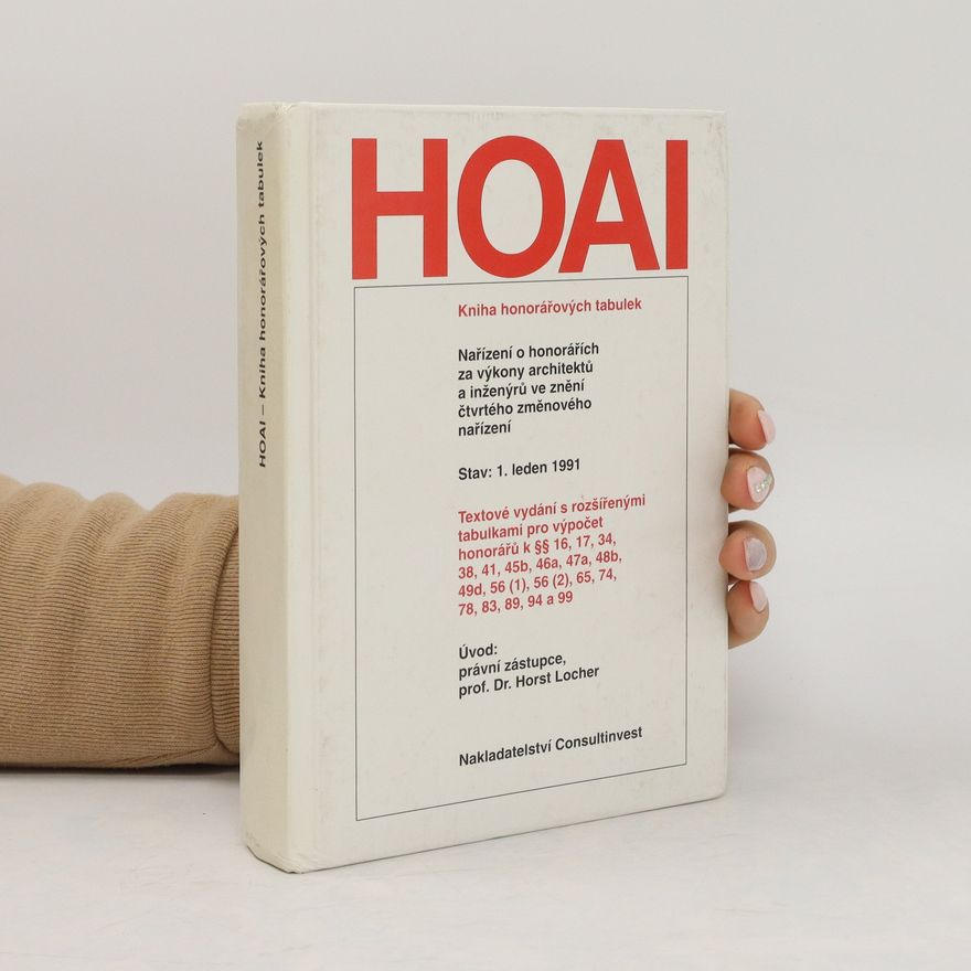 Horst Locher HOAI. Kniha honorářových tabulek