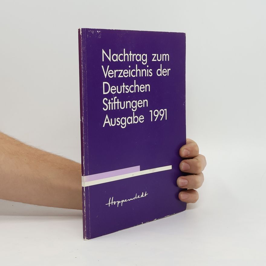 Autorenkollektiv Nachtrag zum Verzeichnis der Deutschen Stiftungen Ausgabe