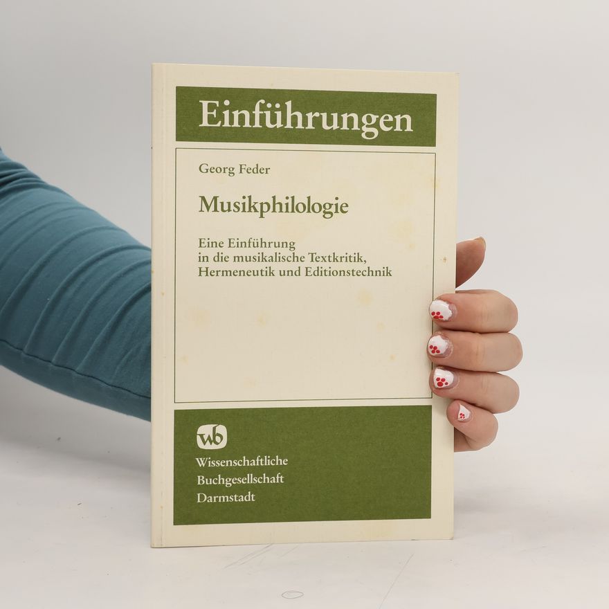 Georg Feder Musikphilologie