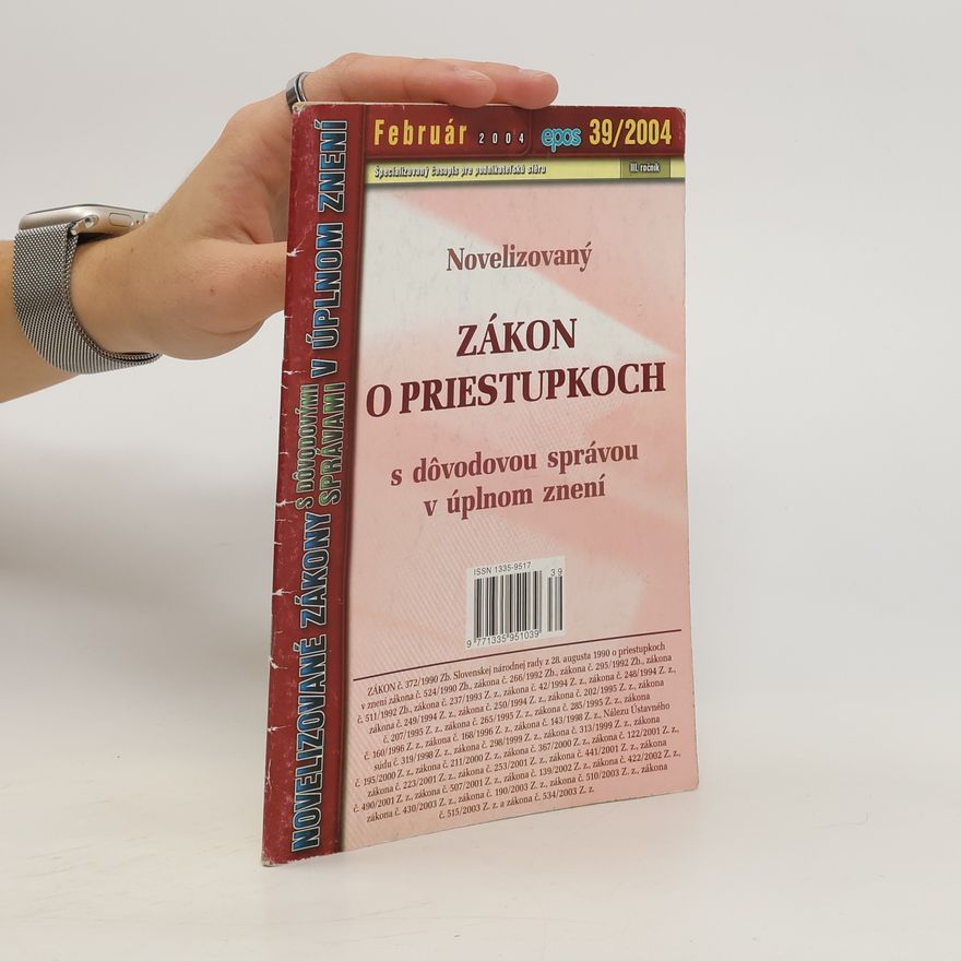 Kolektiv autorů Novelizovaný zákon o priestupkoch s dovodovou spravou v uplnom zneni
