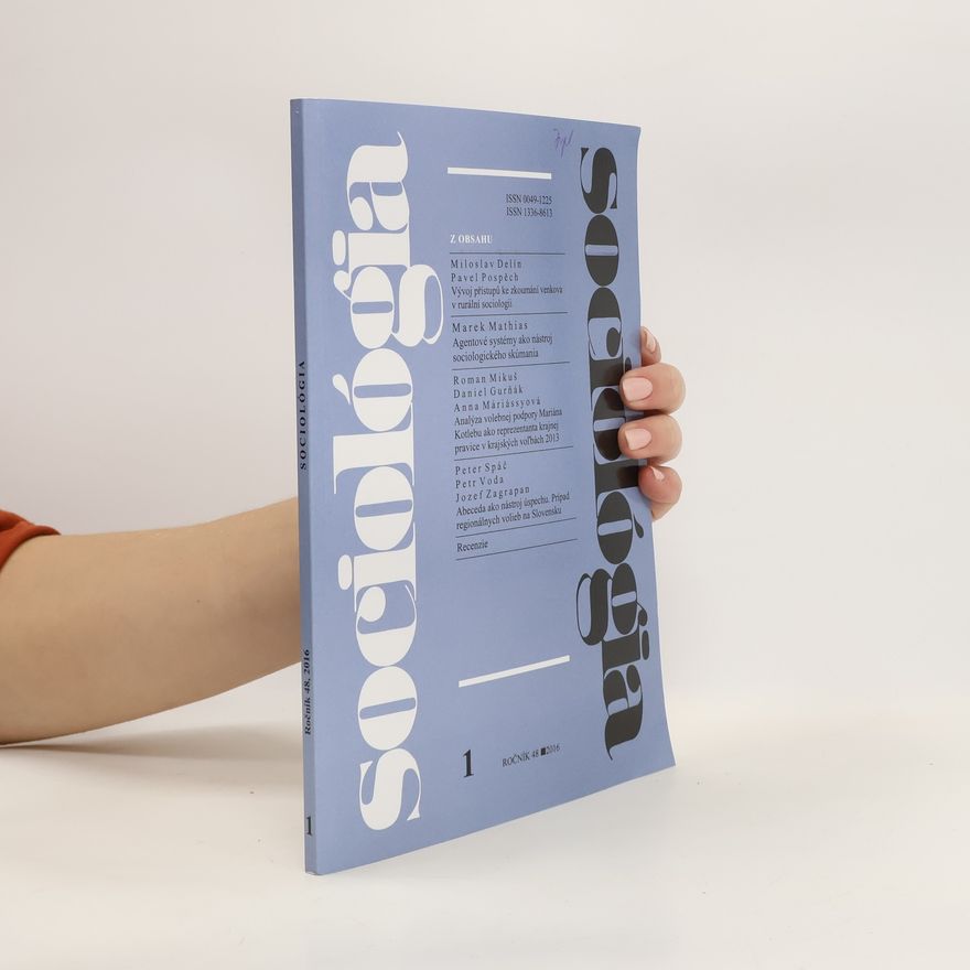 Various authors Sociológia 1. Ročník 48, 2016