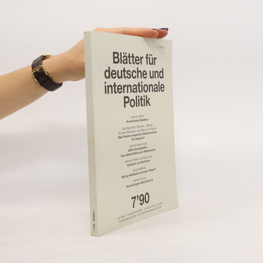 Various authors Blätter für deutsche und internationale Politik 7/90