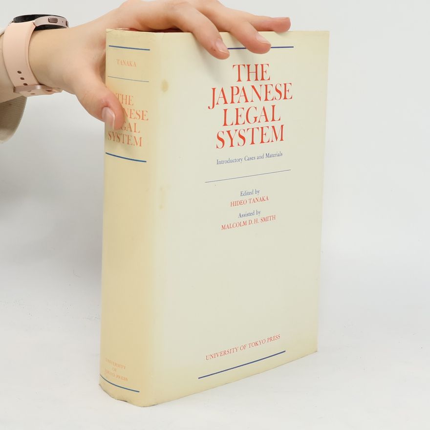 Hideo Tanaka The Japanese Legal System